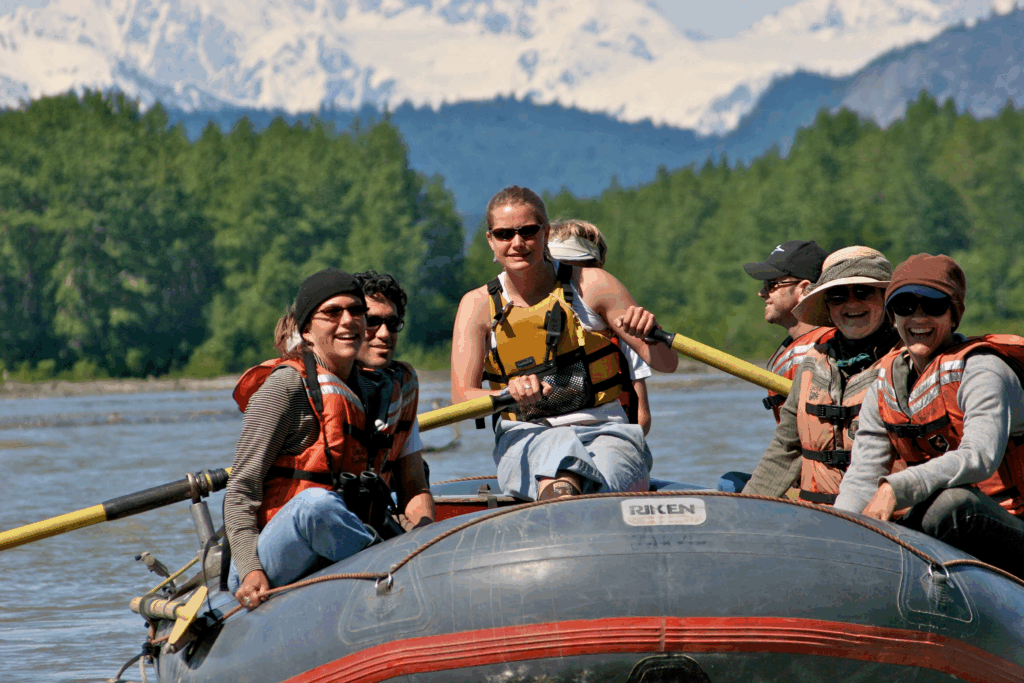 Smiling Guests on a Chilkat River Float